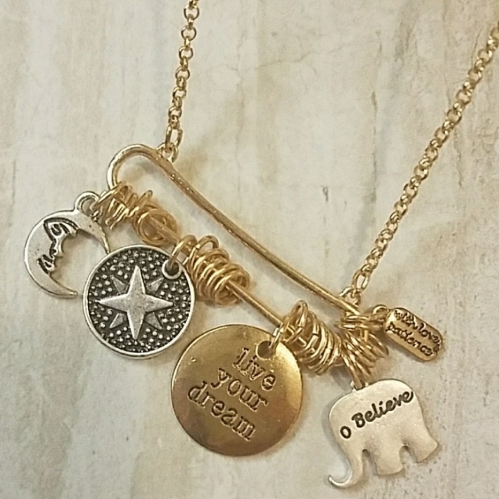 3 for $20 Live Your Dream/Believe Charm Necklace